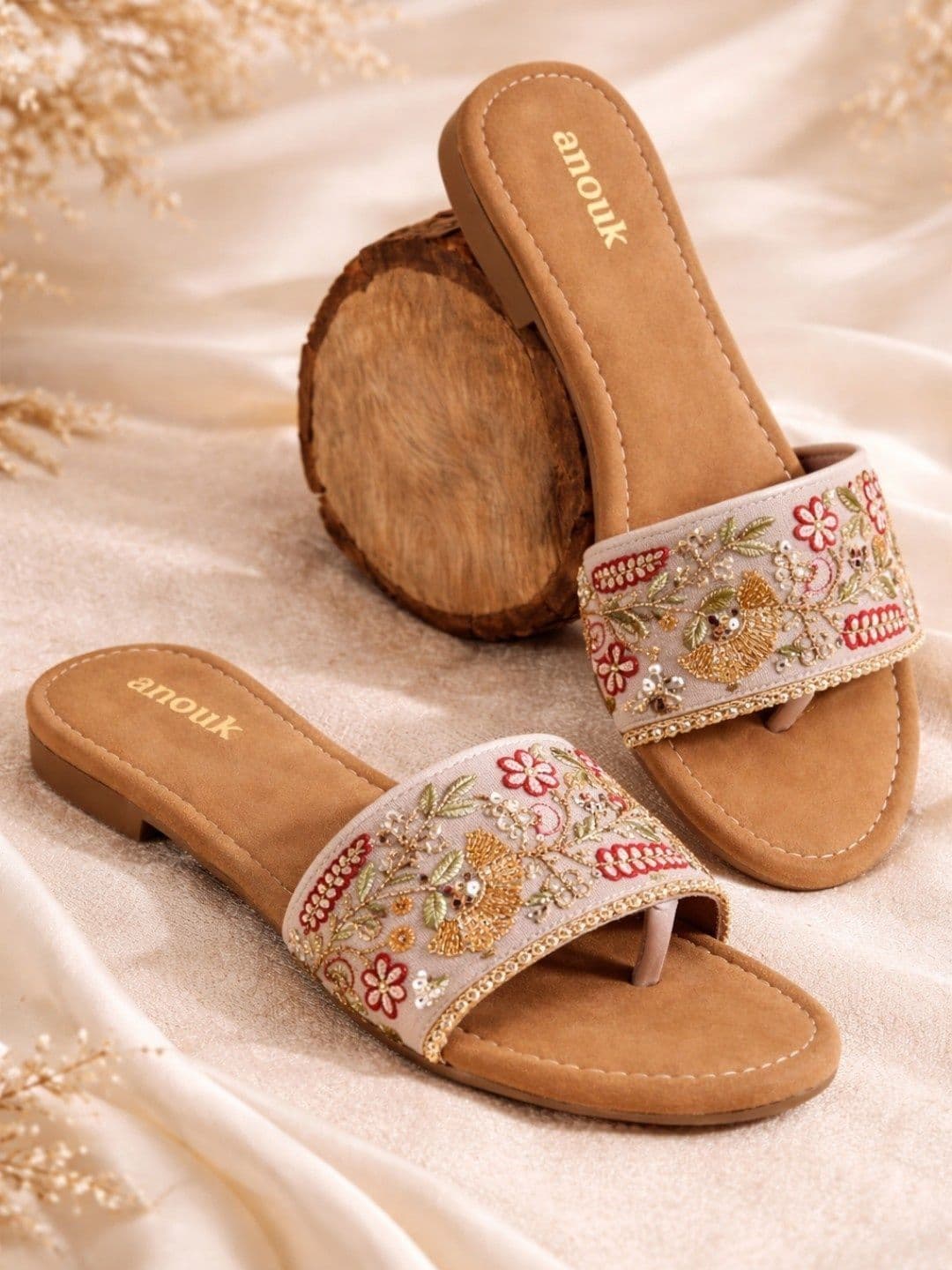 Anouk Women Embellished Open Toe Flats - view 1