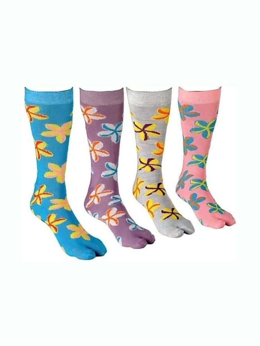 VIPUN Men Pack of 5 Cotton Blend Patterned Calf Length Socks - view 1