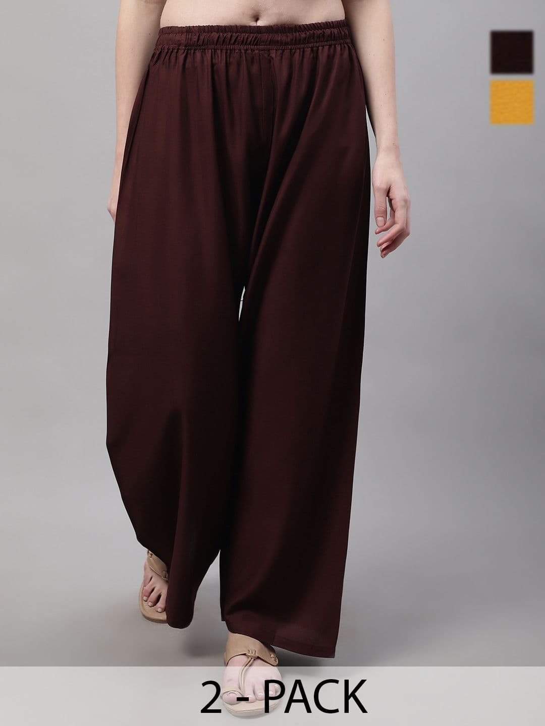 KALINI Women 2 Flared Ethnic Palazzos - view 1