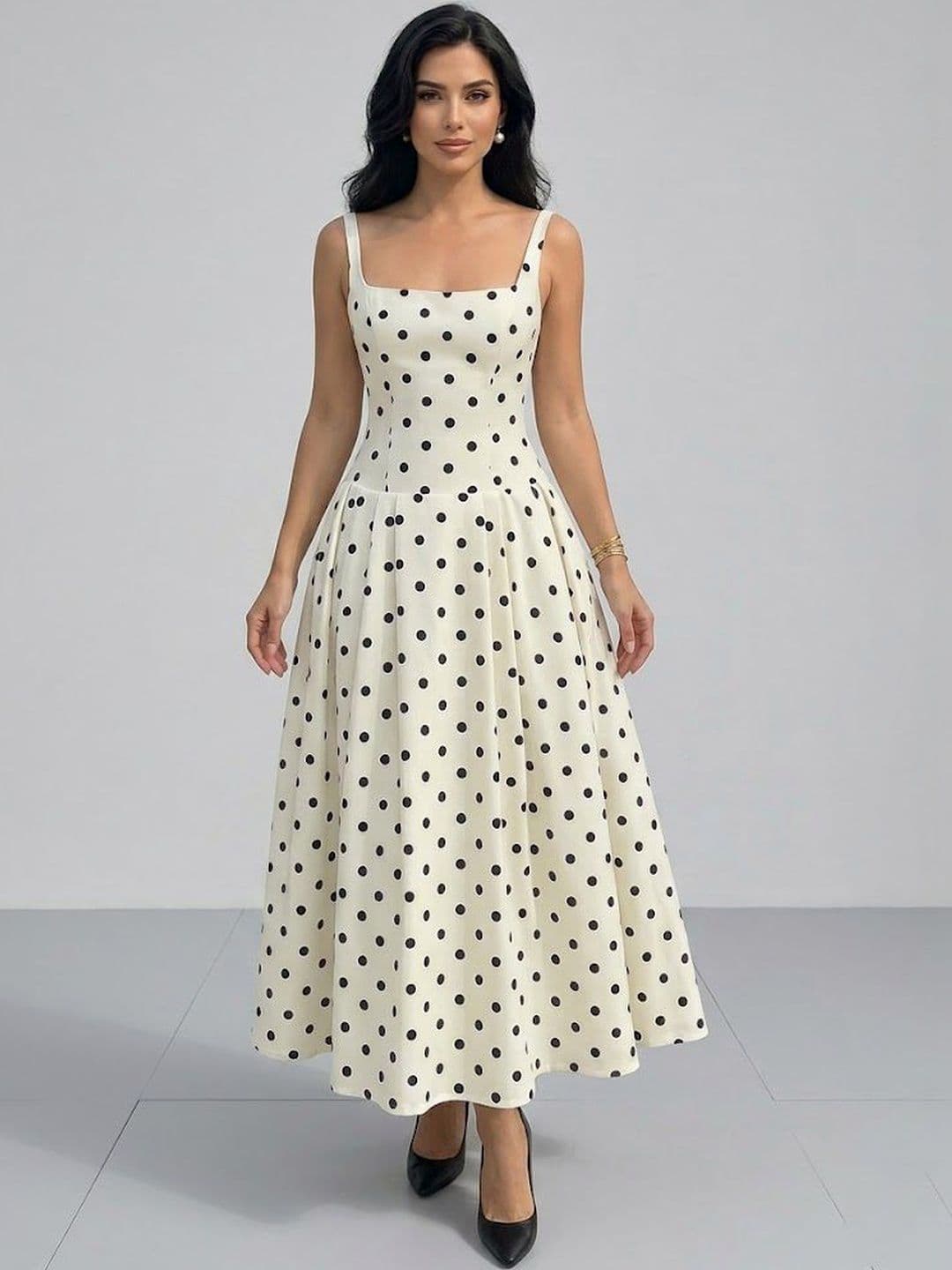 StyleCast x Revolte Polka Dot Print Maxi Dress - view 1