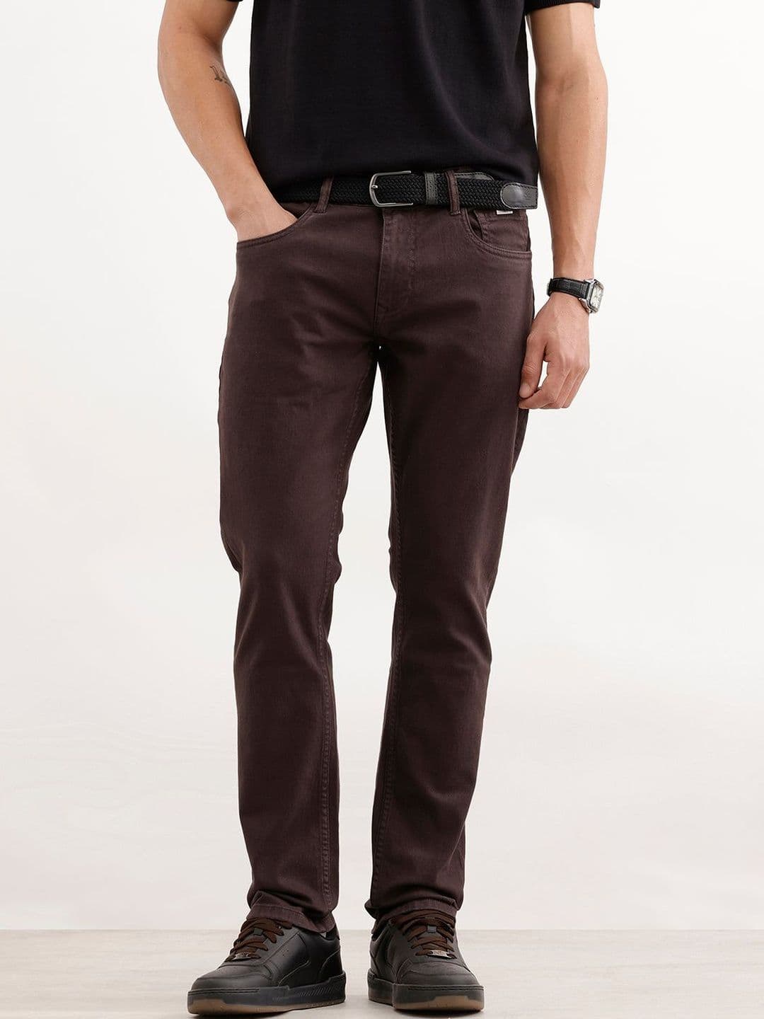 WROGN Men Slim Fit Mid-Rise Stretchable Jeans - view 1