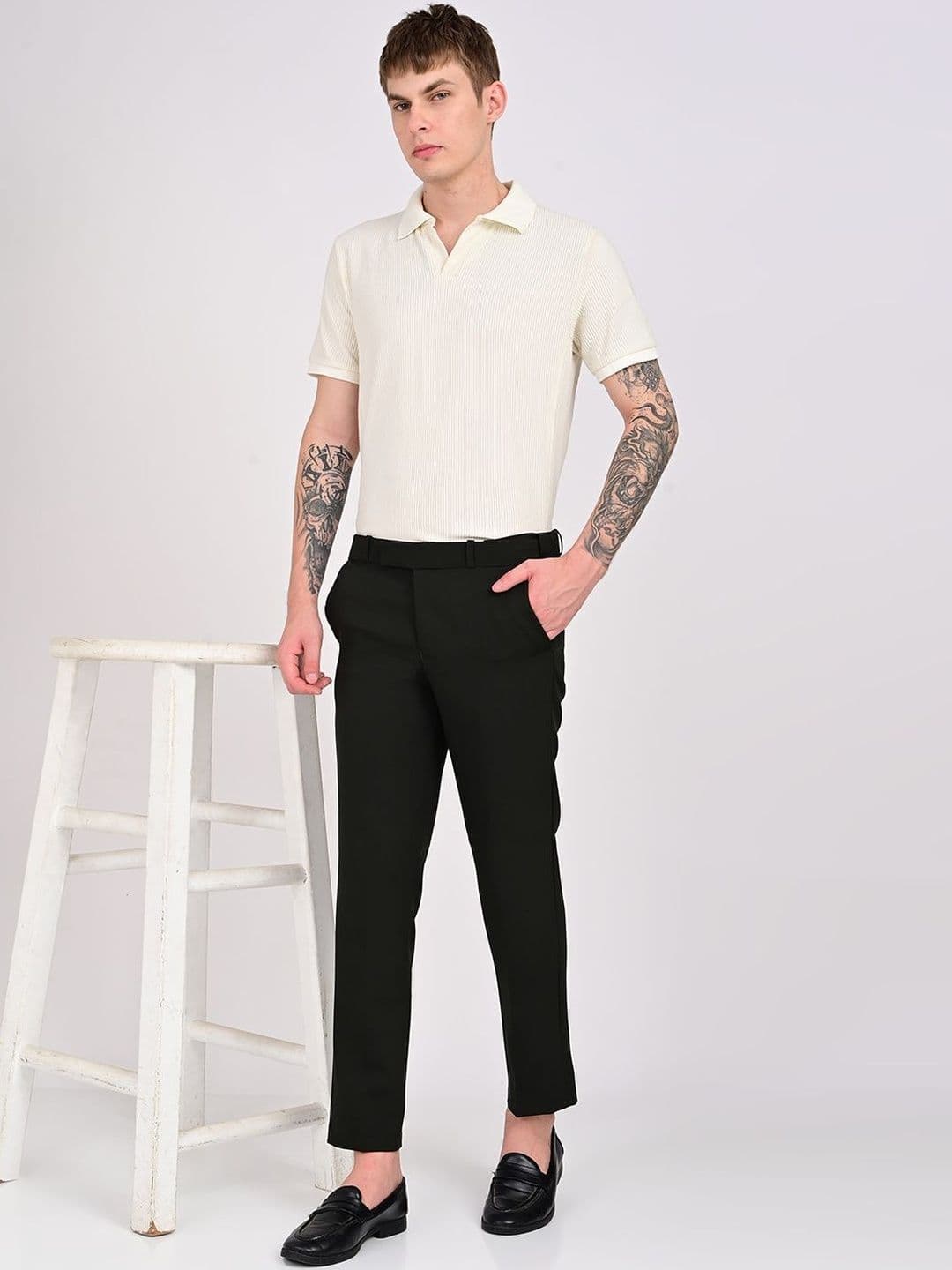 INVICTUS Men Mid-Rise Cotton Trousers - view 1
