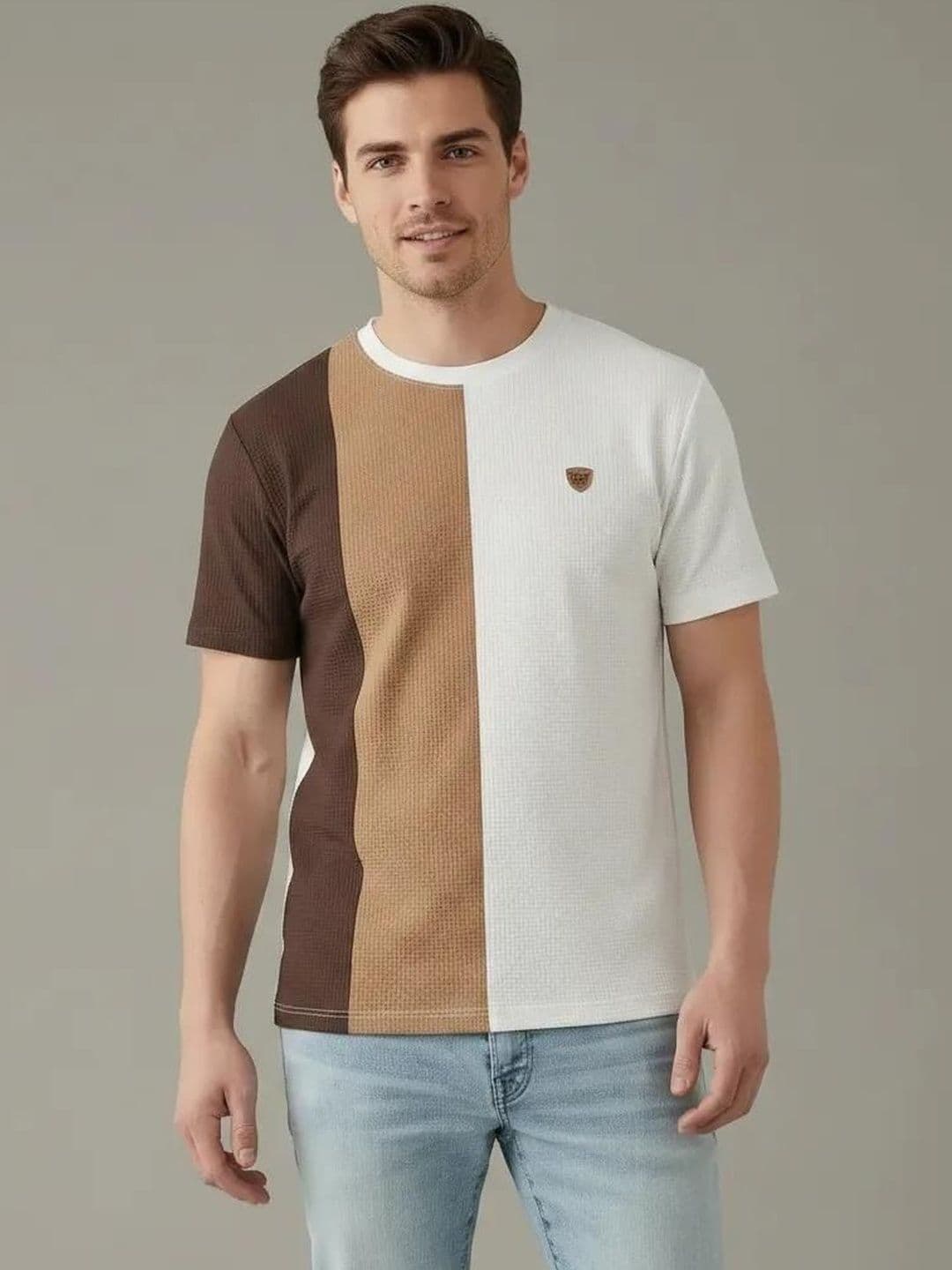 Octave Men Colourblocked T-shirt - view 1