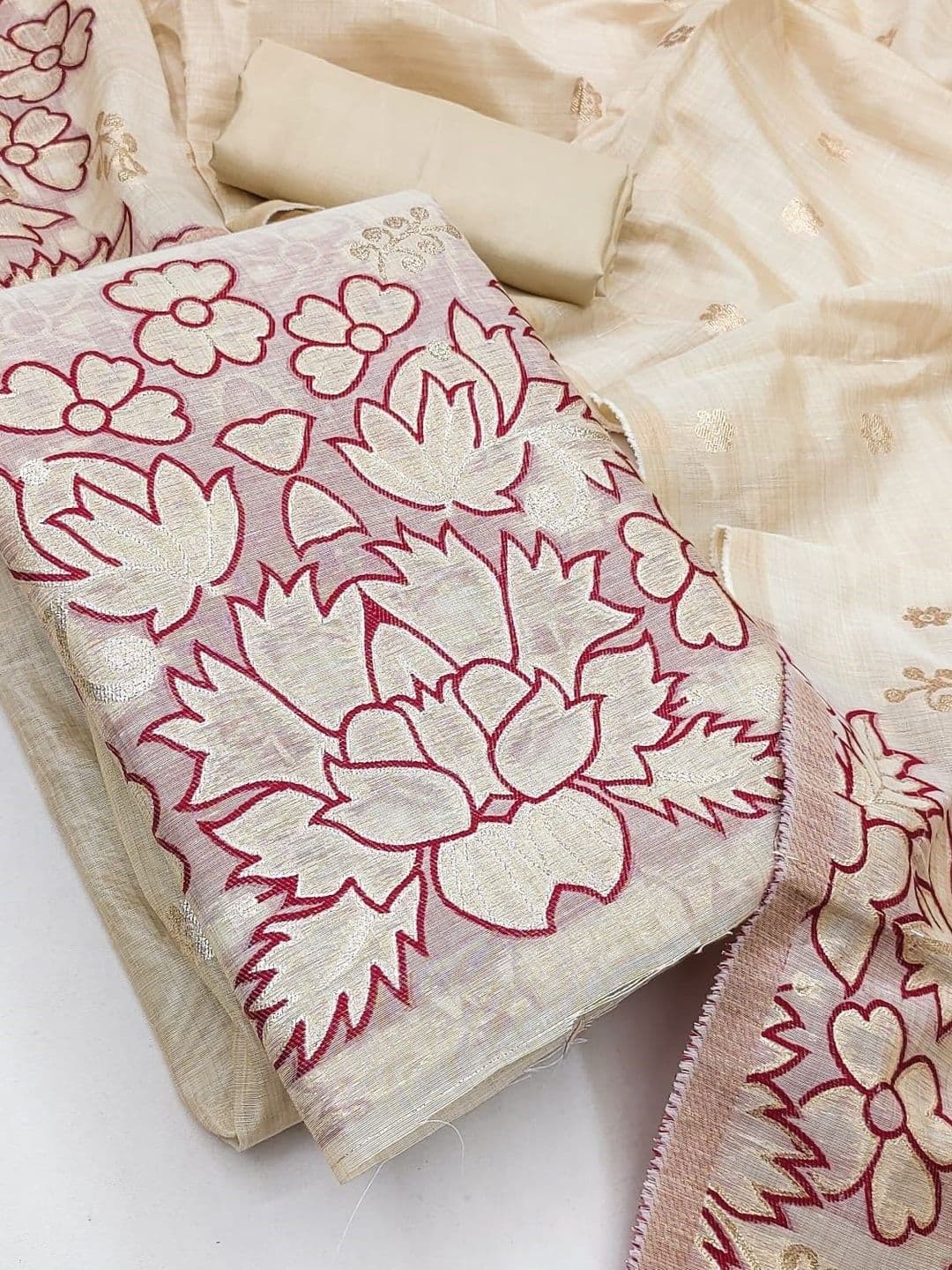 Dhaaga Ghar Embroidered Unstitched Dress Material - view 1
