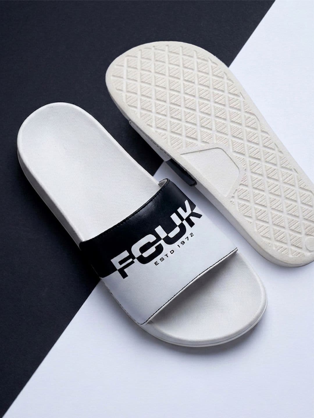 FCUK Men Printed Sliders - view 1