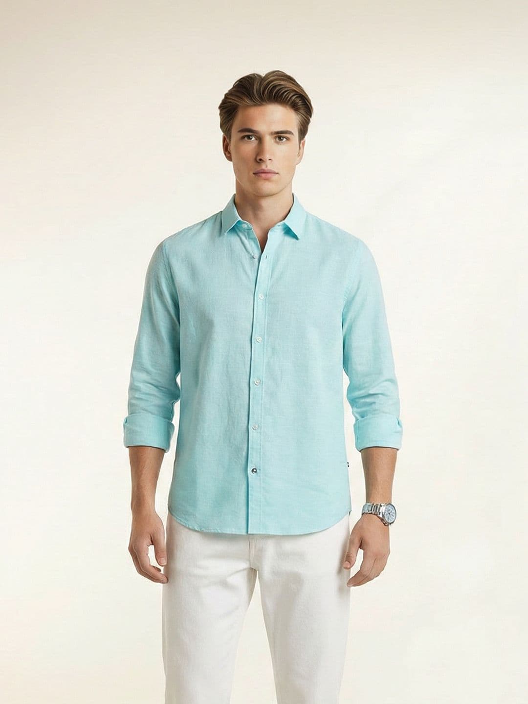 Nautica Slim Fit Spread Collar Casual Shirt - view 1
