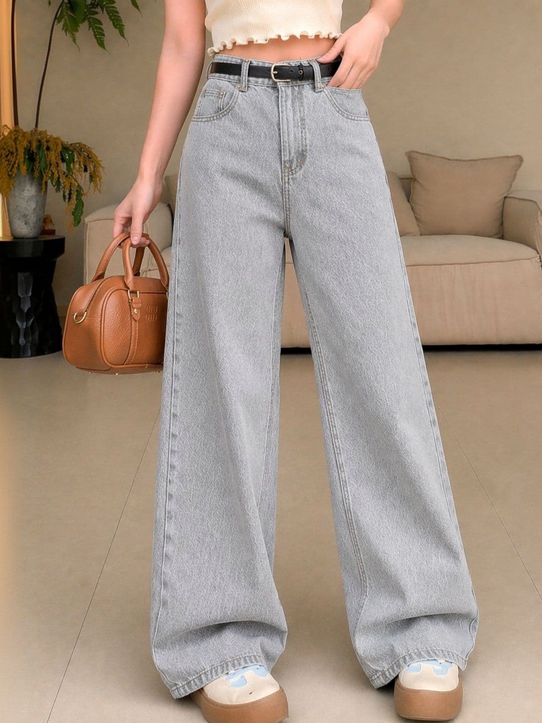 KASHIAN Women Comfort High-Rise Light Fade Acid Wash Stretchable Jeans - view 1