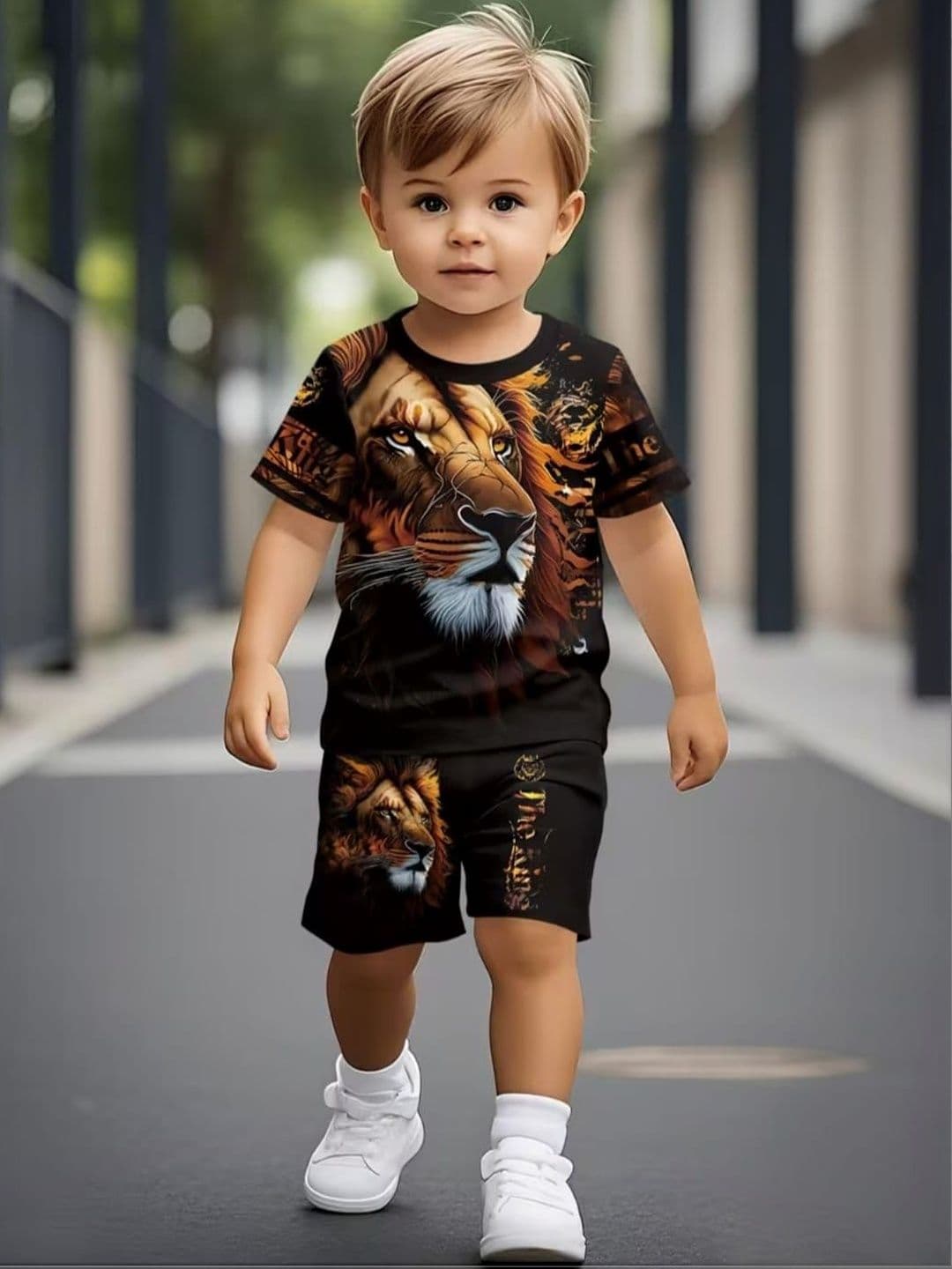 ELPIXIE FASHION Unisex Kids Printed T-shirt with Shorts - view 1