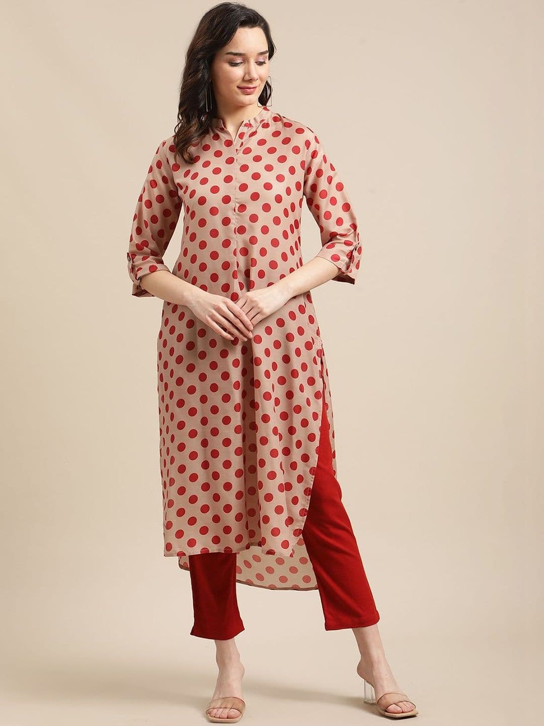 KSUT Women Polka Dot Printed Kurta - view 1