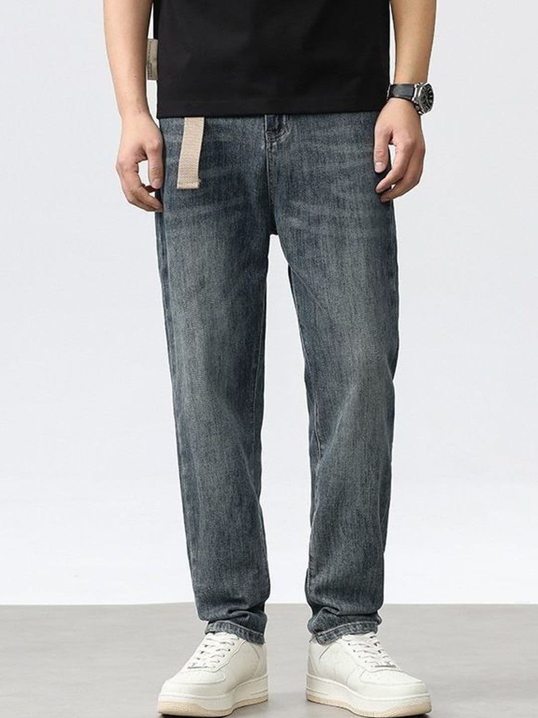 ANDREW HILL Men Relaxed Fit Mid-Rise Light Fade Jeans - view 1