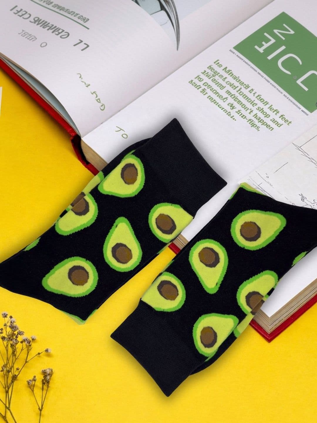 The Tie Hub Men Cotton Patterned Calf Length Socks - view 1