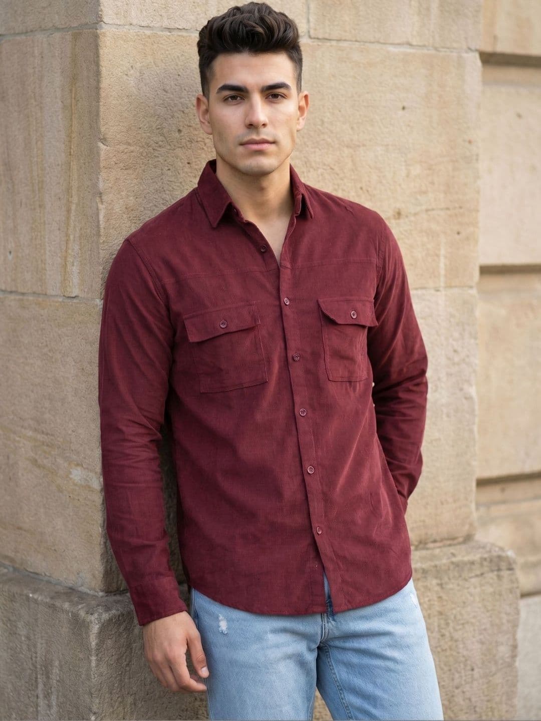 The Roadster Lifestyle Co Cotton Spread Collar Shirt - view 1