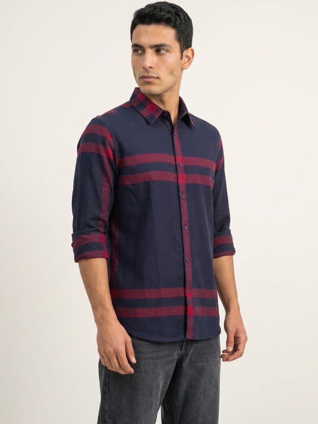 The Roadster Lifestyle Co. Checked Pure Cotton Shirt - view 1