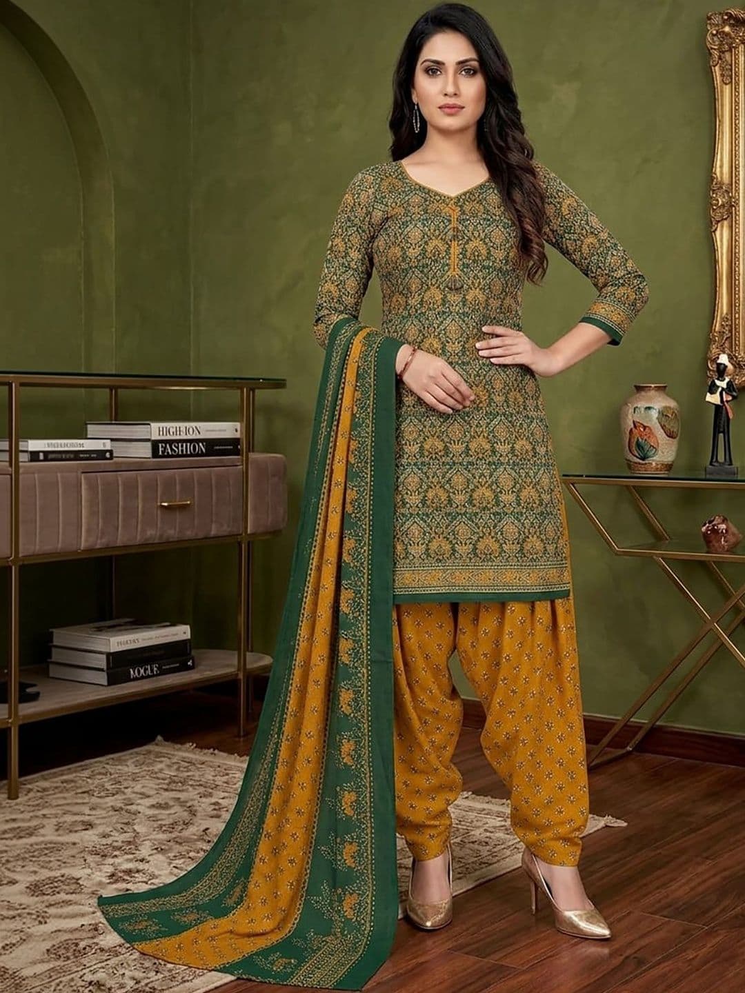 SEWDHAGA Women Ethnic Motifs Printed Regular Kurta with Patiala & With Dupatta - view 1