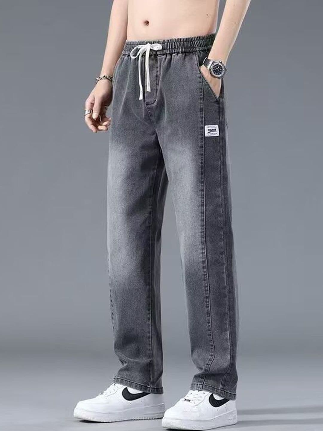 ANDREW HILL Men Straight Fit Mid-Rise Light Fade Stretchable Jeans - view 1