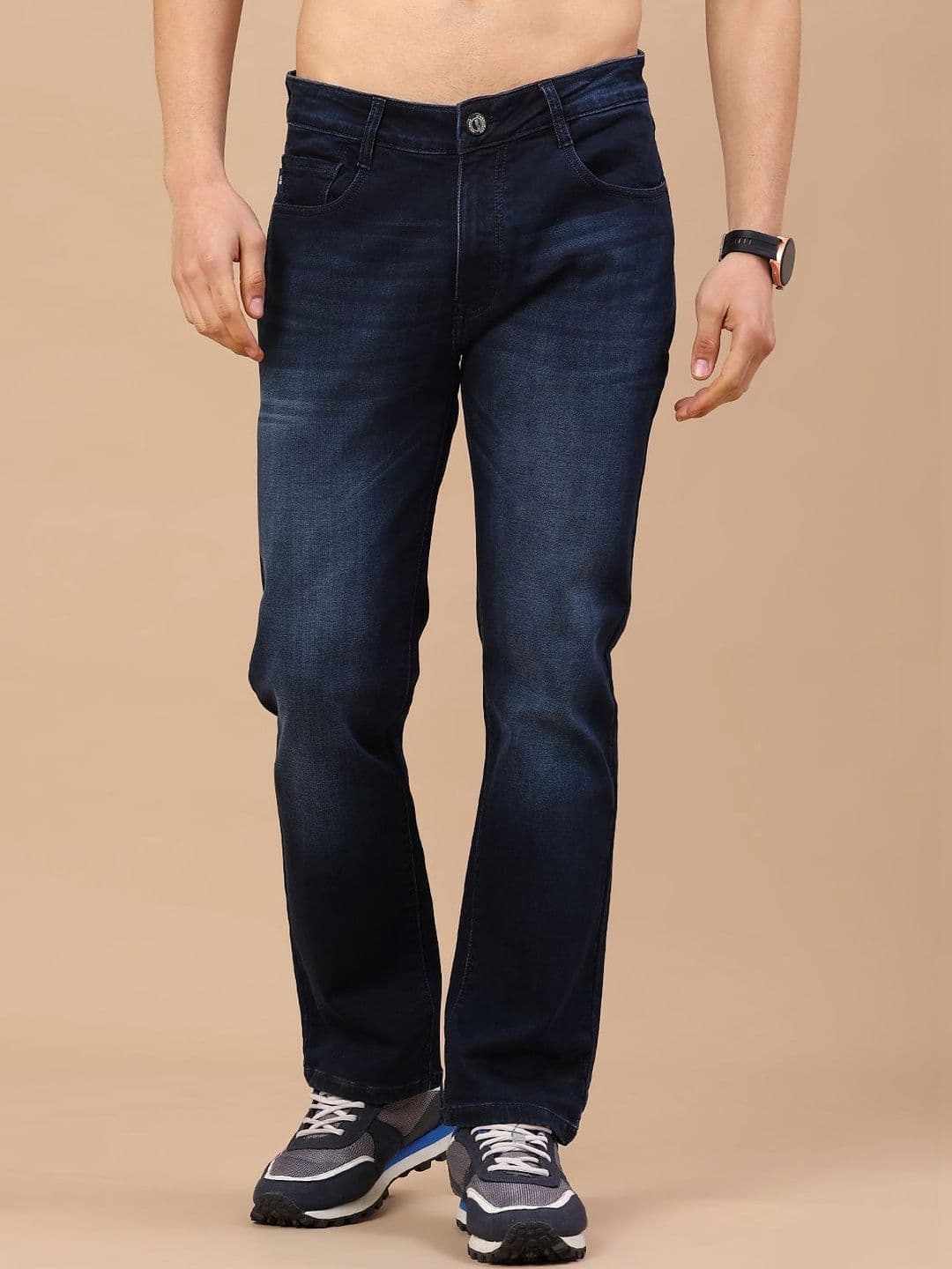 V-Mart Men Regular Fit Mid-Rise Light Fade Jeans - view 1