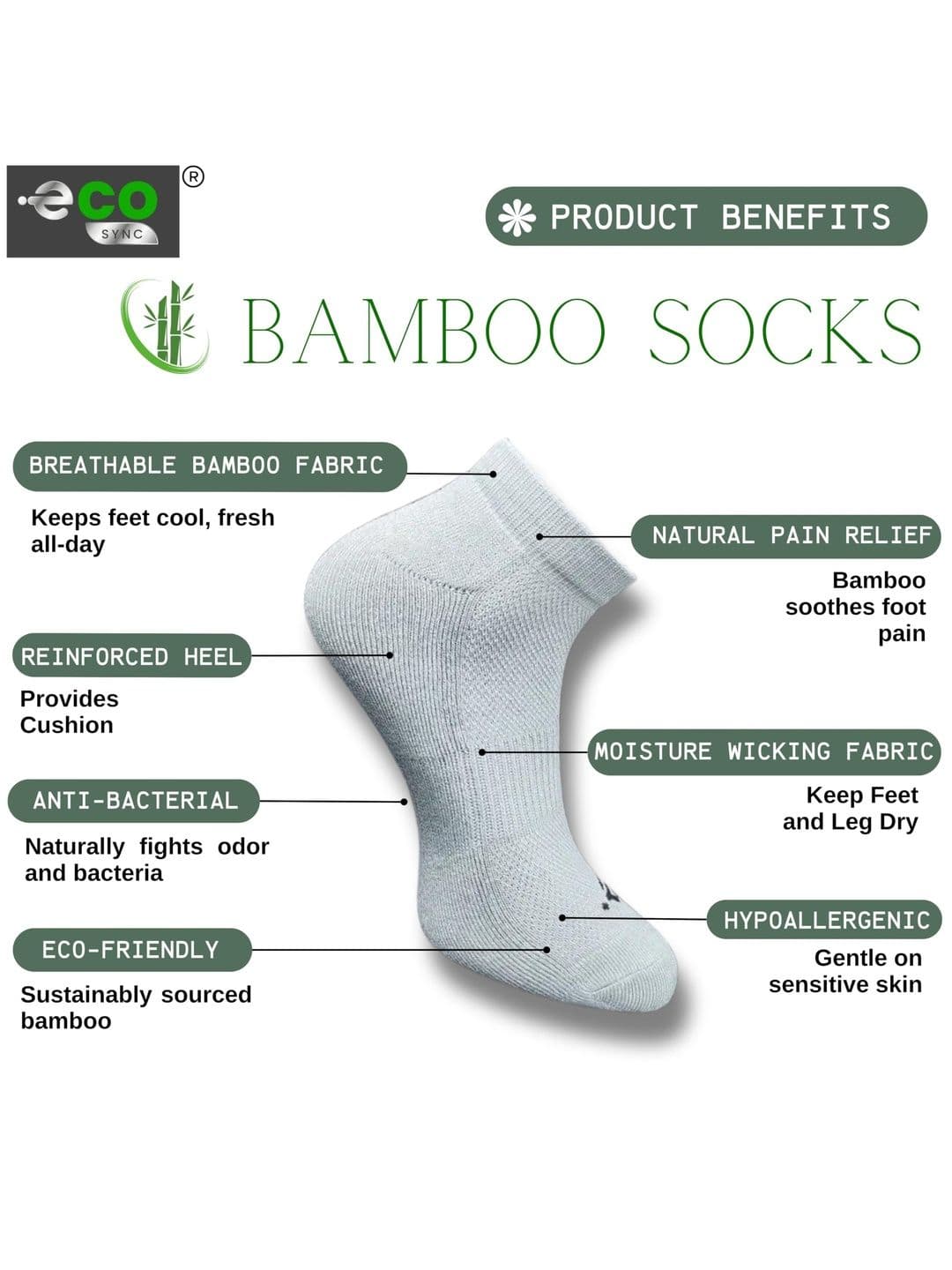 ECO SYNC Men Pack of 6 Ankle Length Socks - view 1