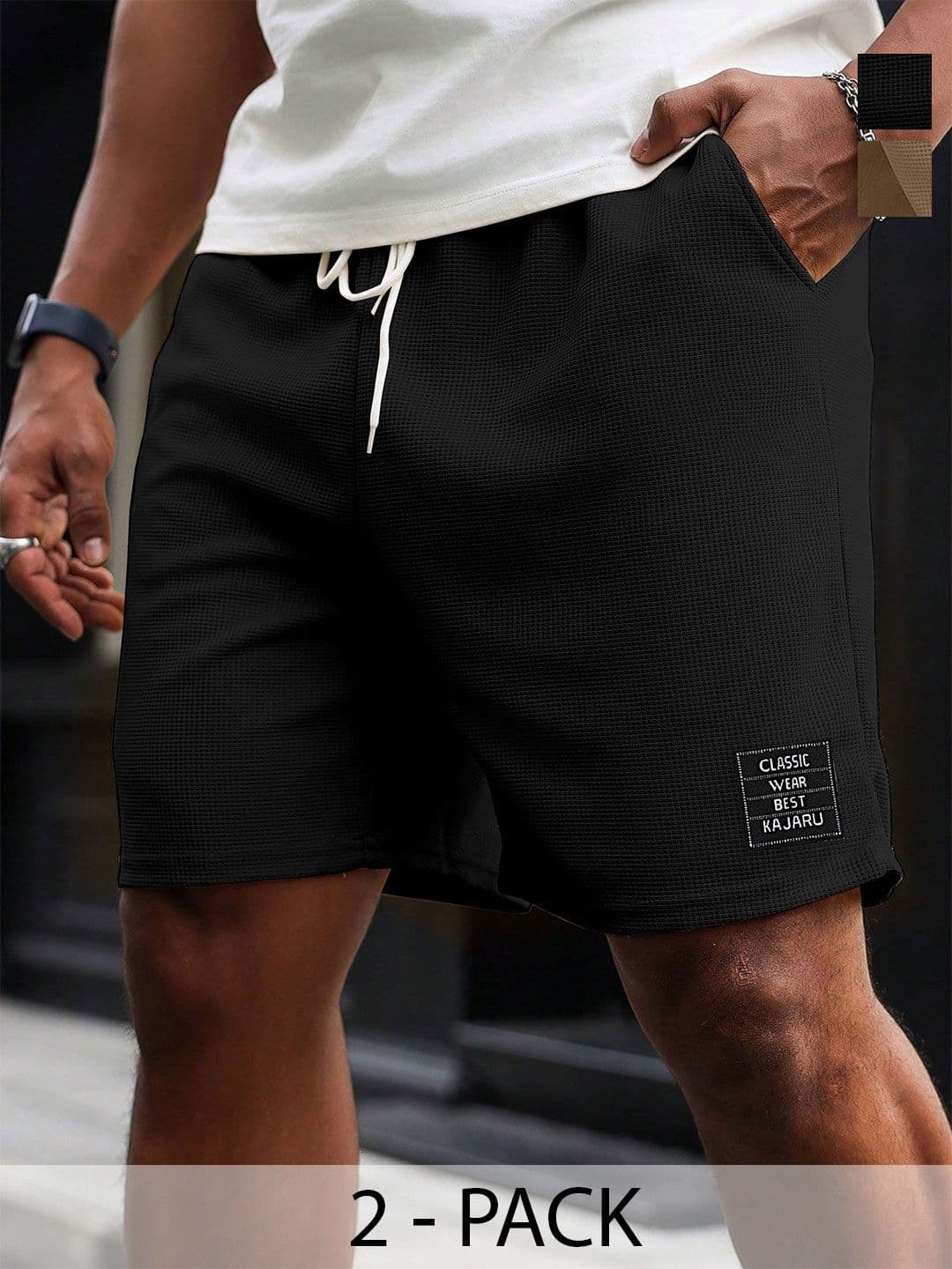 SZN Men Pack Of 2 Striped Shorts - view 1