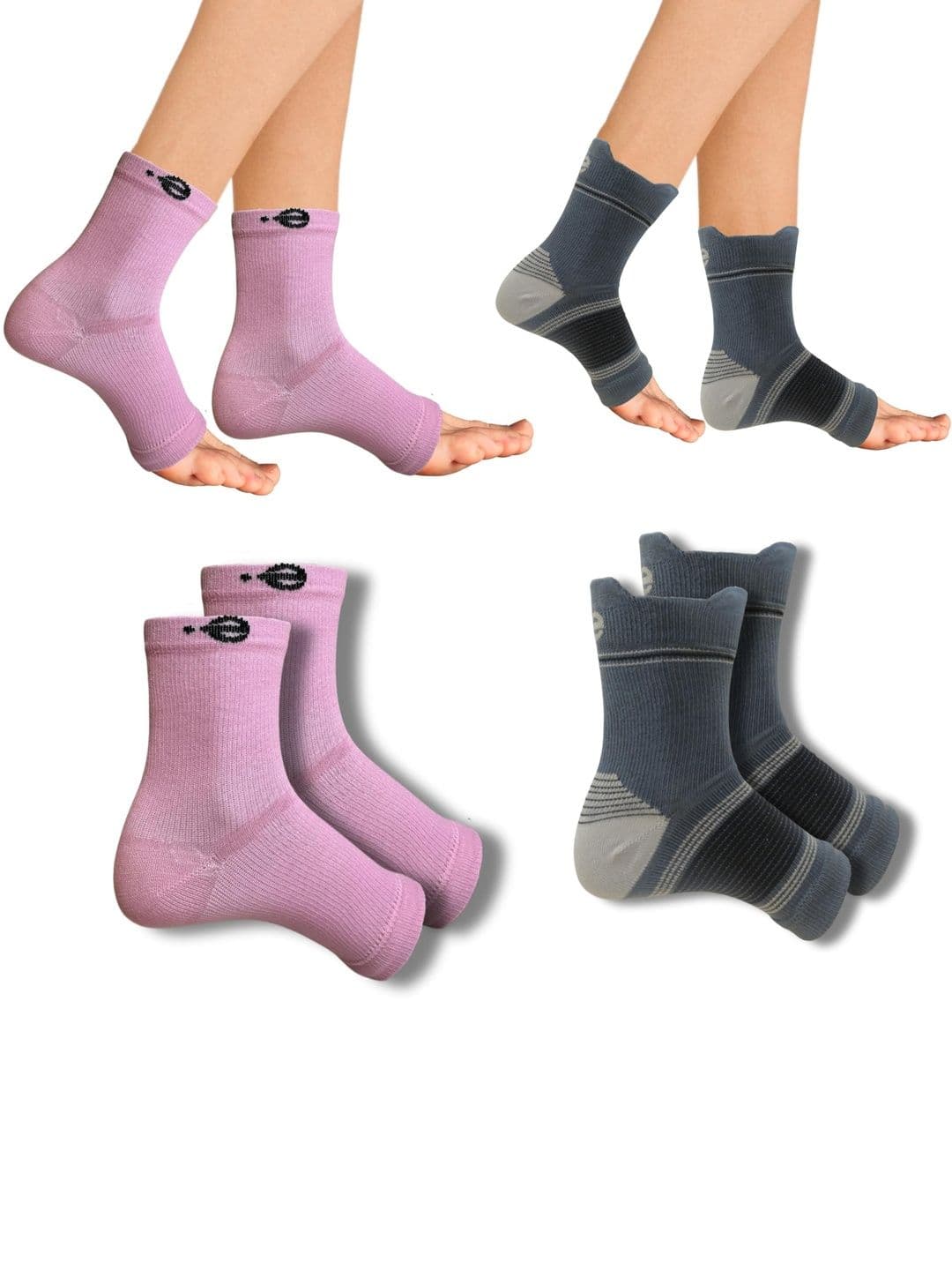 ECO SYNC Men Pack of 4 Cotton Patterned Ankle Length Socks - view 1