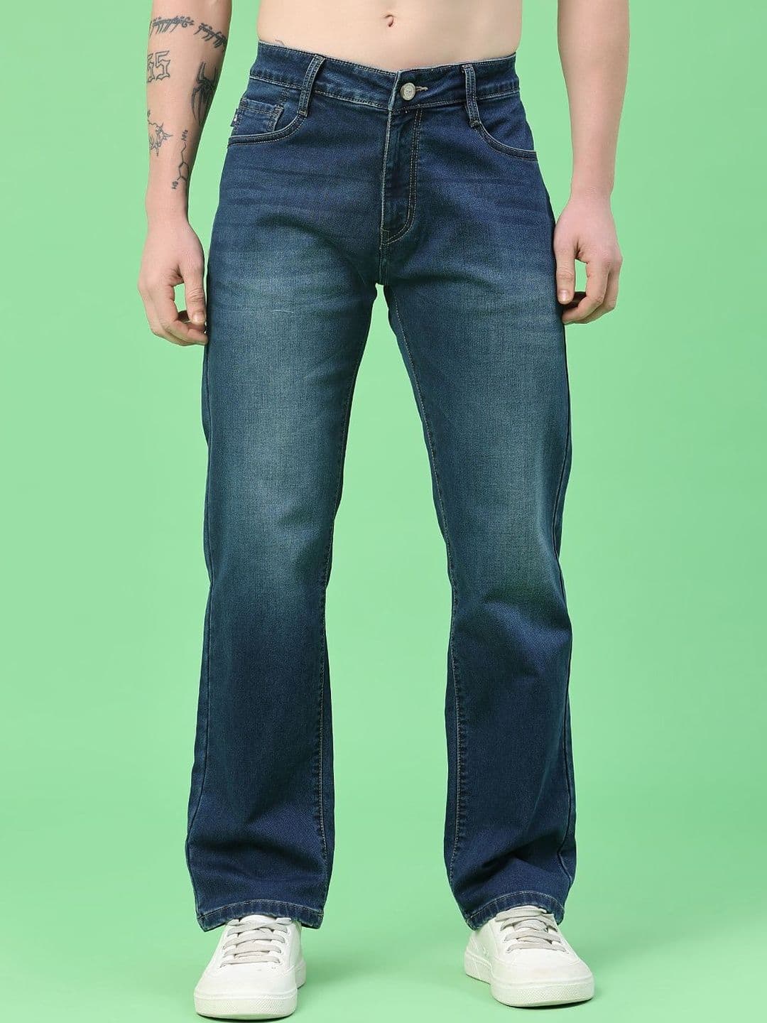 V-Mart Men Regular Fit Mid-Rise Light Fade Jeans - view 1