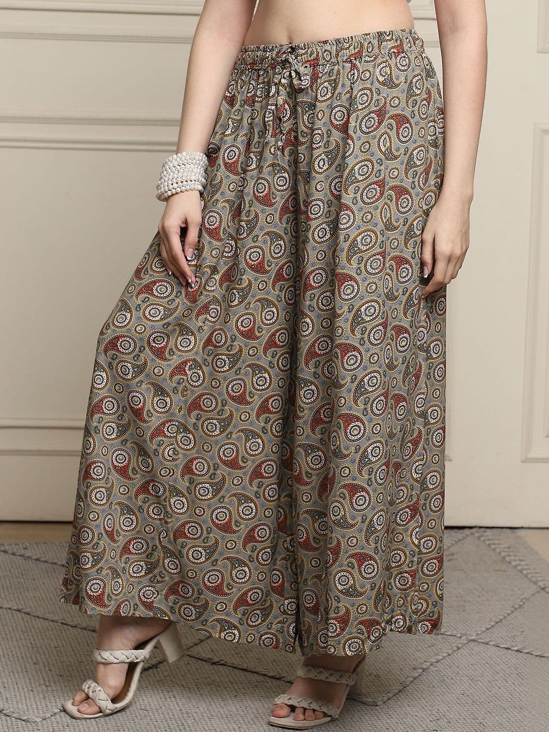 KALINI Women Paisley Printed Ethnic Palazzos - view 1