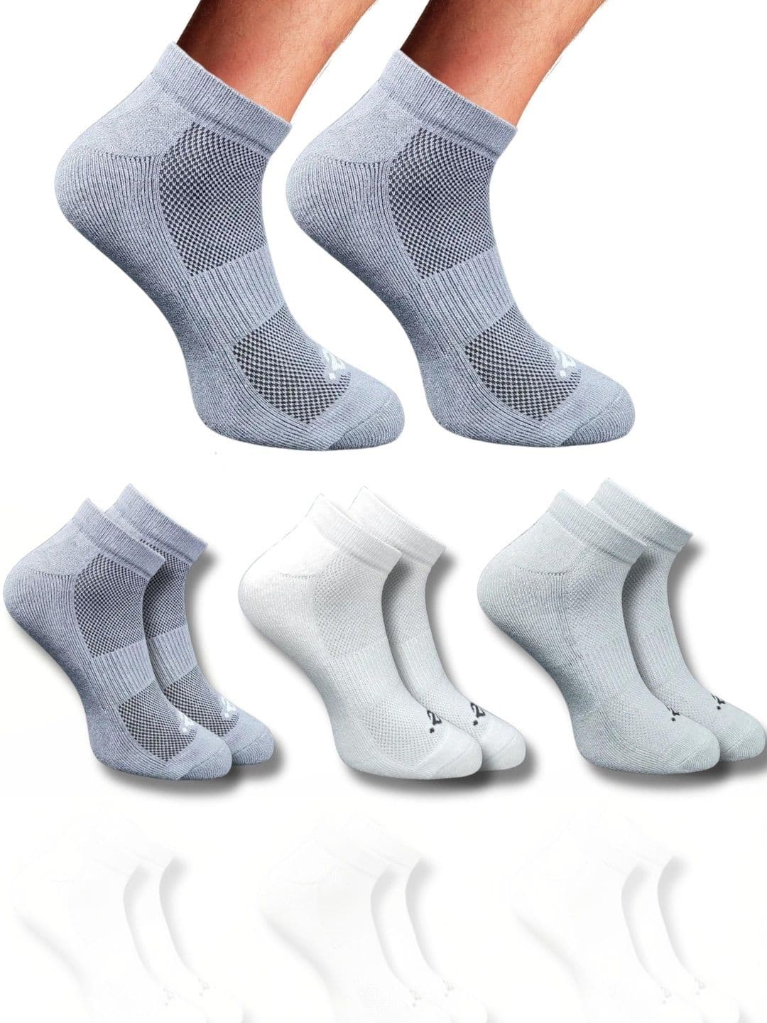 ECO SYNC Men Pack of 6 Patterned Ankle Length Socks - view 1
