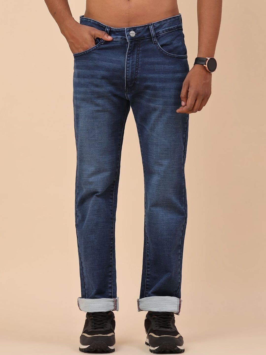 V-Mart Men Regular Fit Mid-Rise Light Fade Jeans - view 1