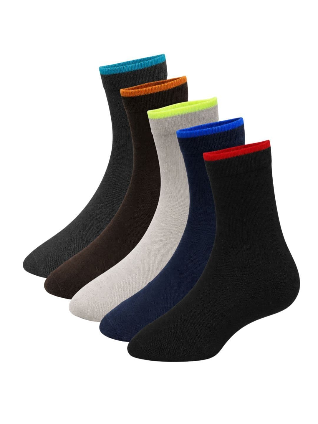 young arrow Men Pack of 5 Cotton Assorted Ankle Length Socks - view 1