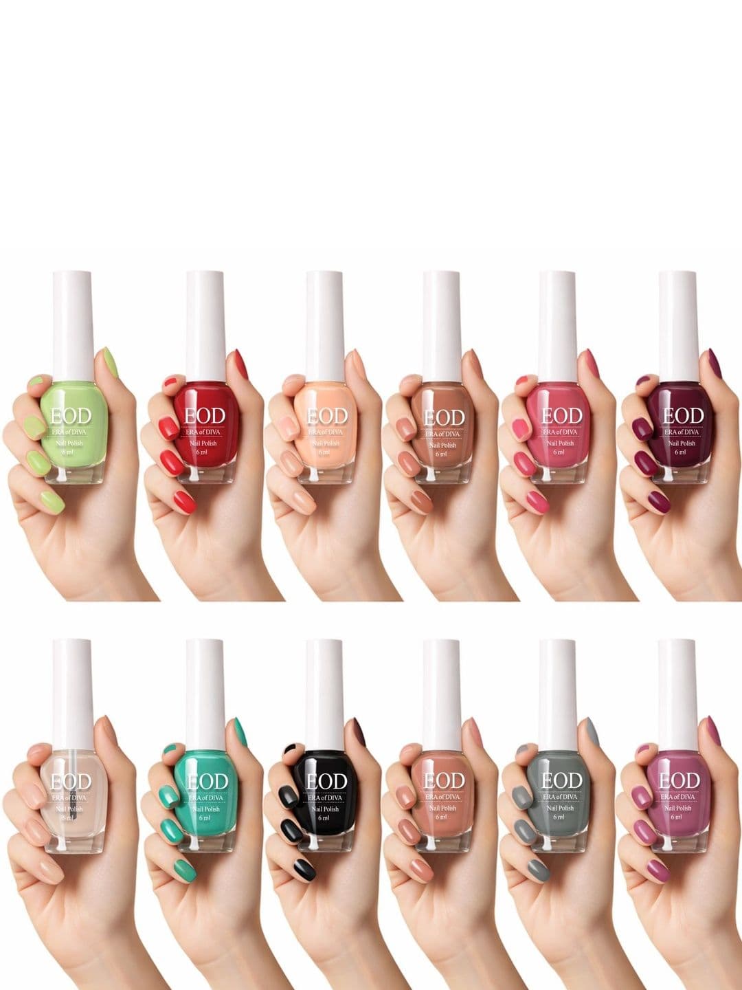 EOD Set Of 12 Era Of Diva Nail Polish- 6 ml Each - view 1