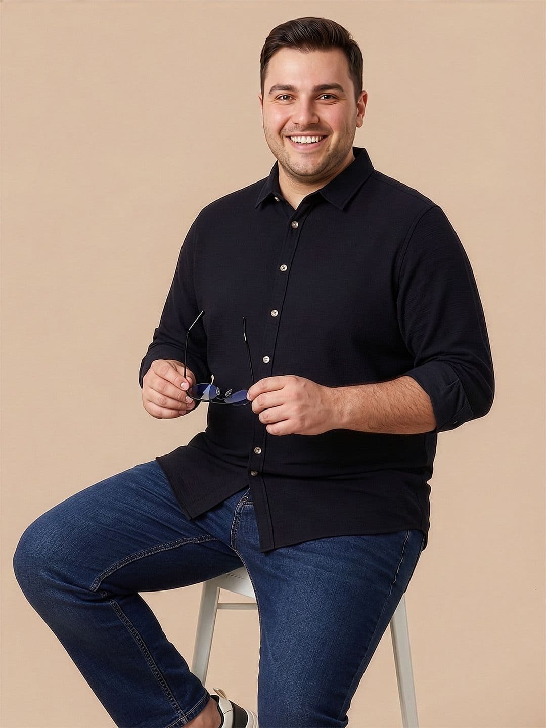Sztori Plus Size Pure Cotton Casual Shirt - view 1