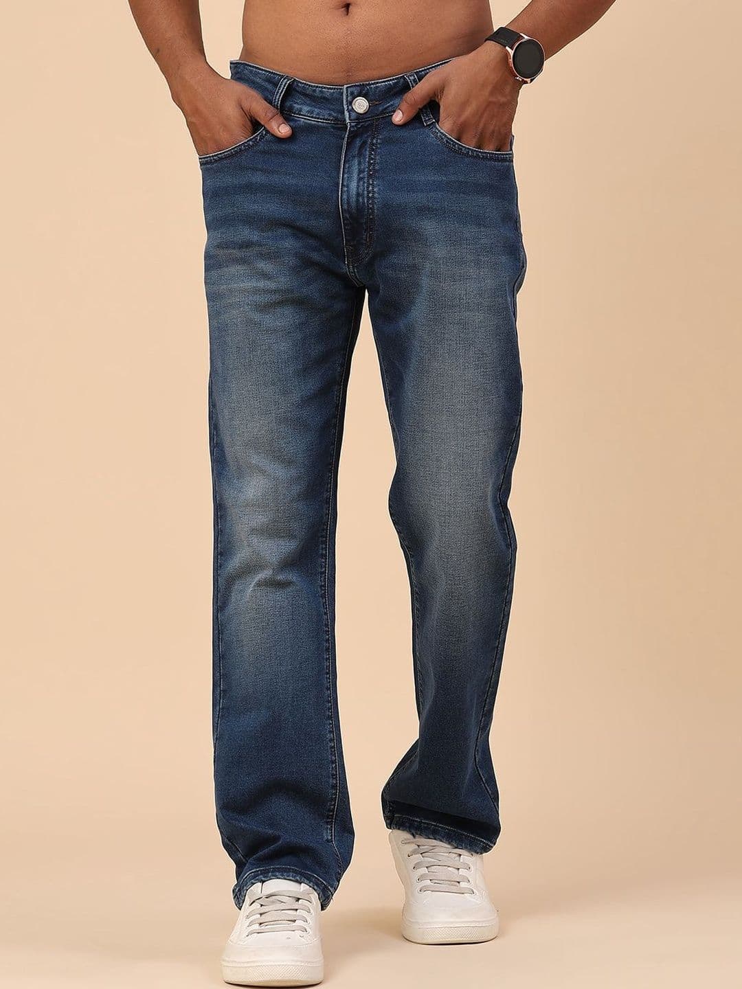 V-Mart Men Regular Fit Mid-Rise Light Fade Jeans - view 1