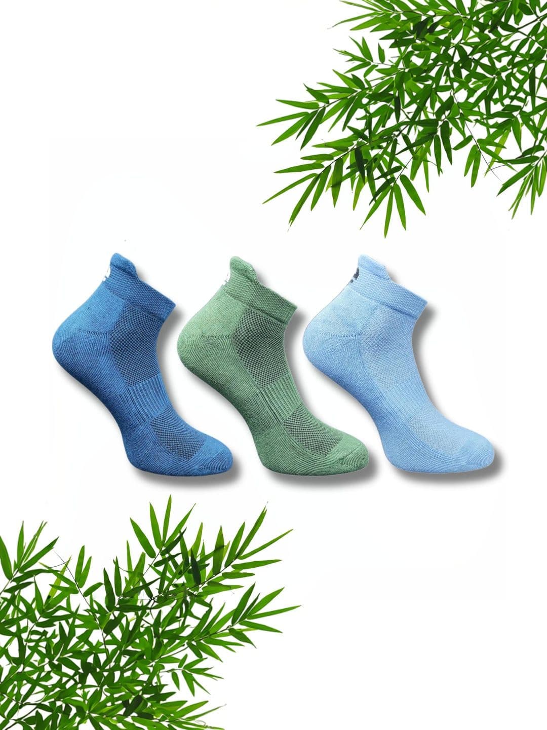 ECO SYNC Men Pack of 6 Colourblocked Ankle Length Socks - view 1
