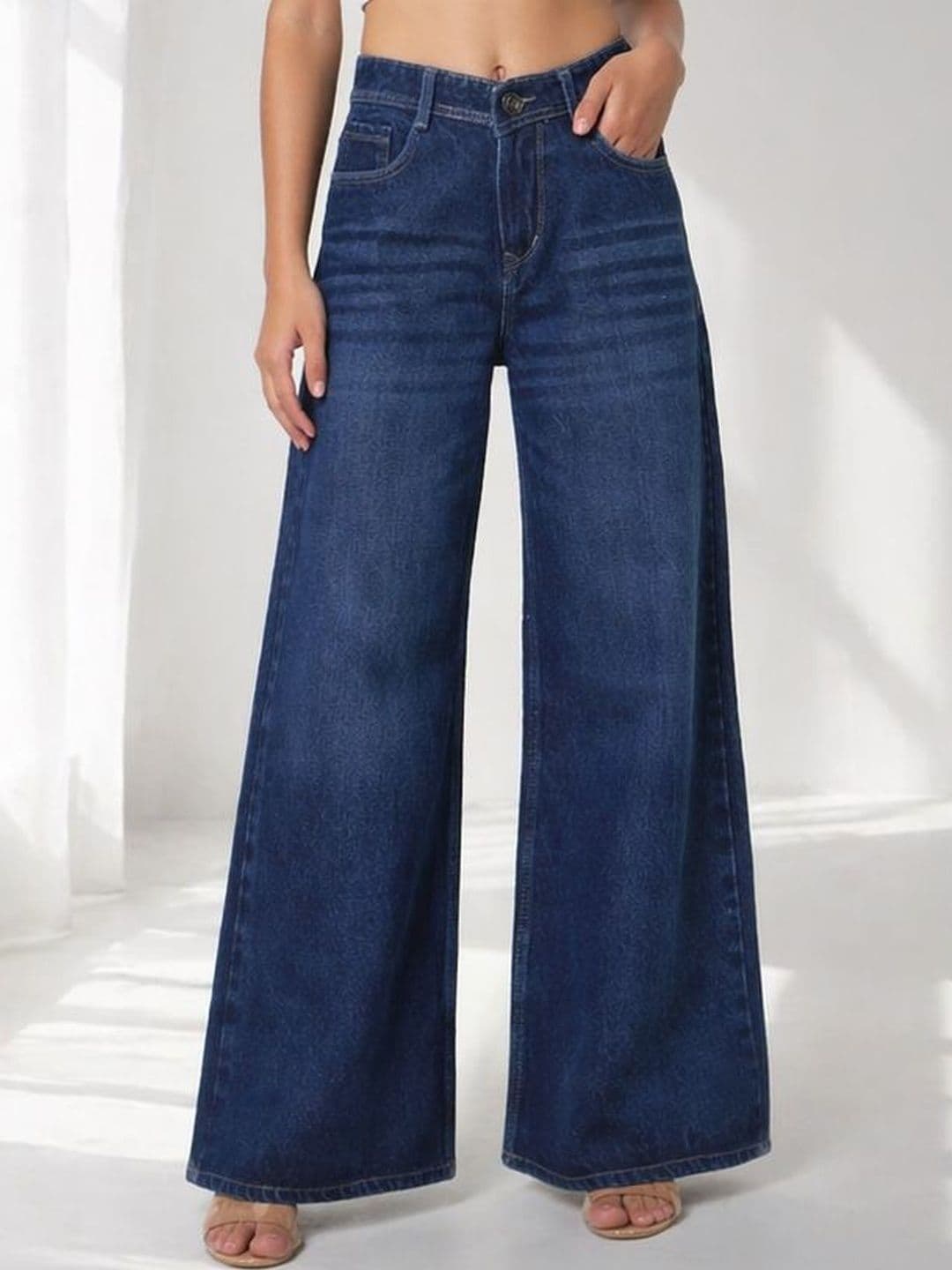 COY Women Comfort Wide Leg High-Rise Stretchable Jeans - view 1