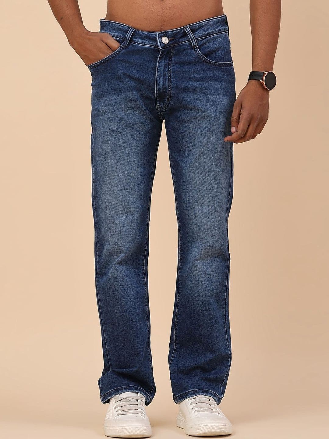 V-Mart Men Regular Fit Mid-Rise Light Fade Jeans - view 1