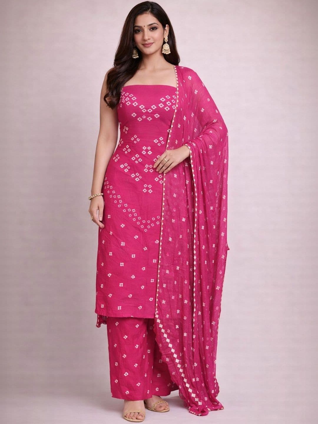 SHREYAM Printed Pure Cotton Unstitched Dress Material - view 1