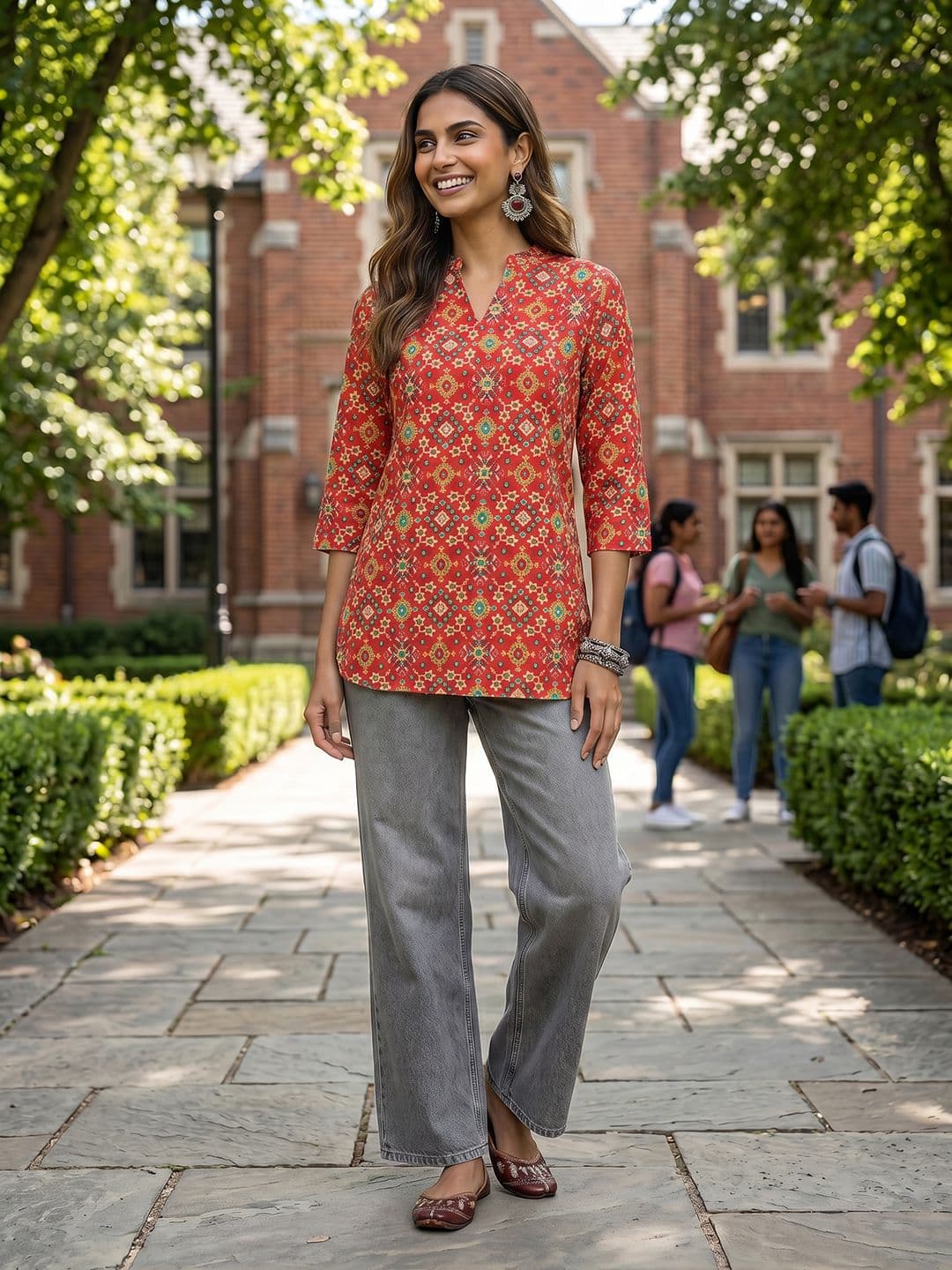 Anouk Rustic Geometric Printed Kurti - view 1