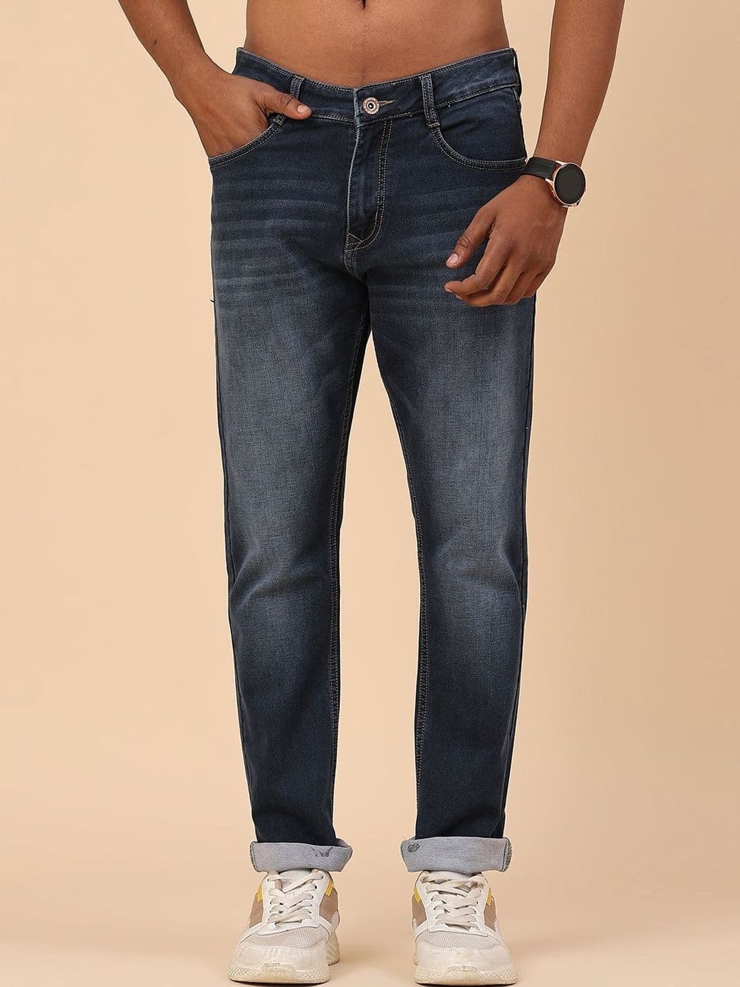 V-Mart Men Skinny Fit Mid-Rise Light Fade Jeans - view 1