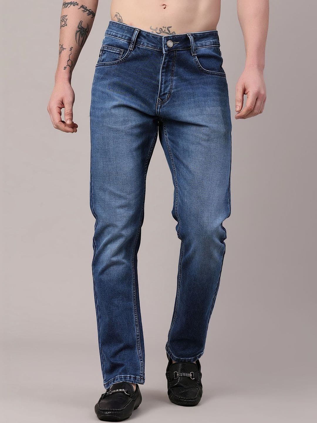 V-Mart Men Skinny Fit Mid-Rise Light Fade Jeans - view 1