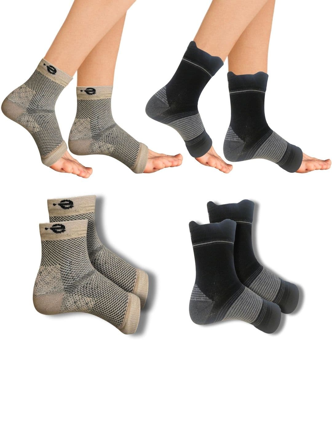 ECO SYNC Men Pack of 4 Cotton Patterned Ankle Length Socks - view 1