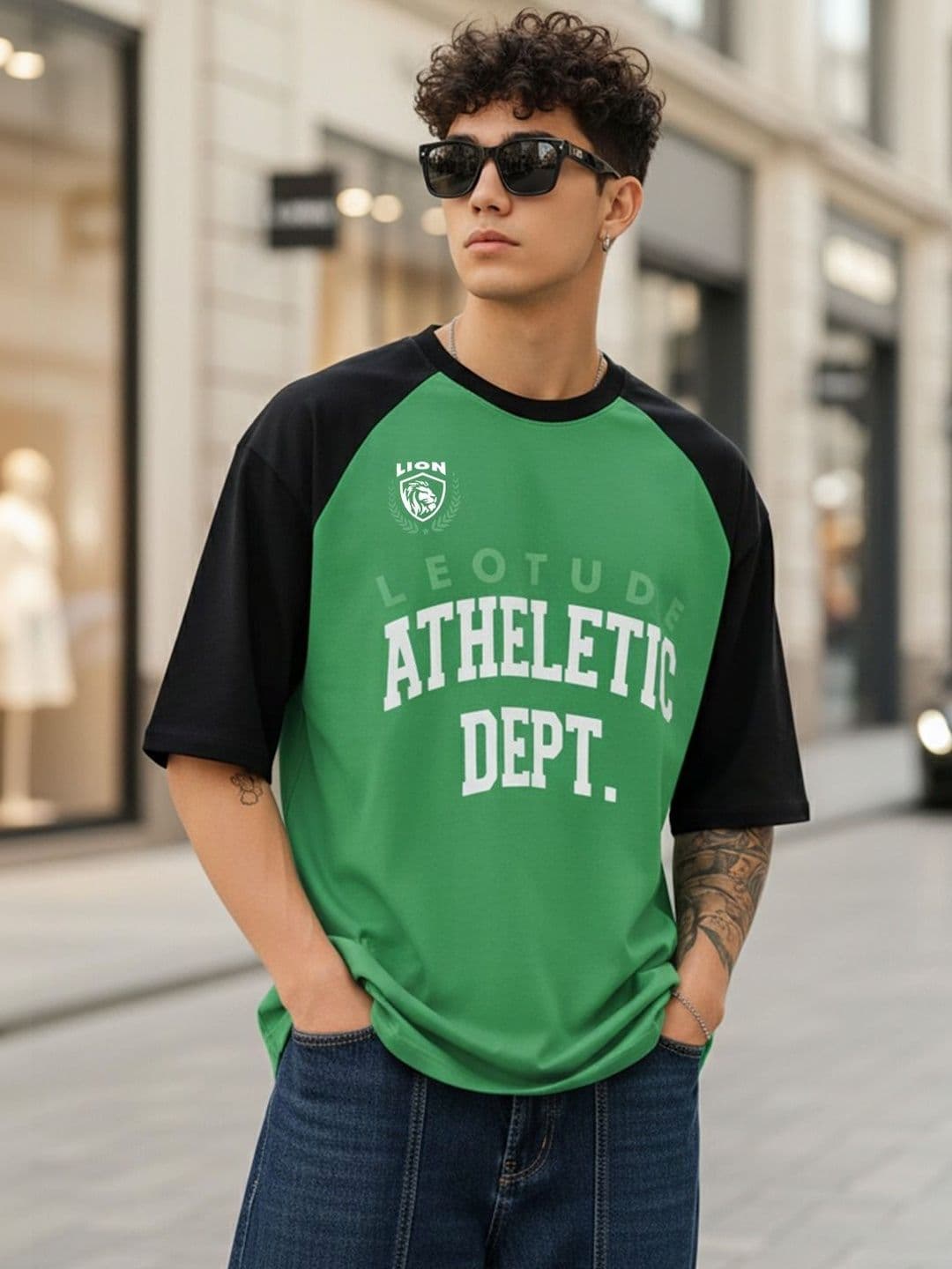 Leotude Men Typography Colourblocked T-shirt - view 1