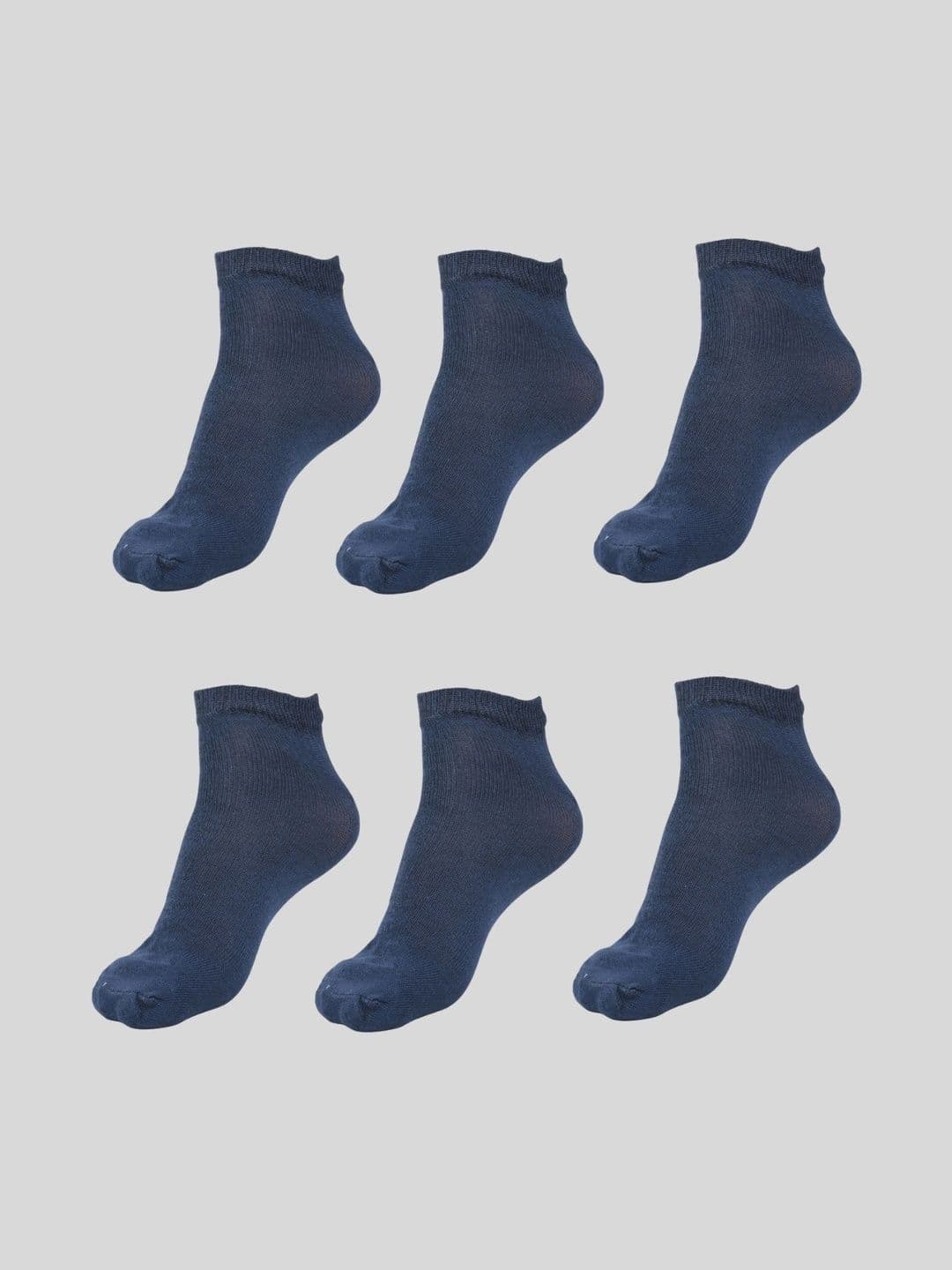 MJE Men Pack of 6 Cotton Blend Assorted Ankle Length Socks - view 1