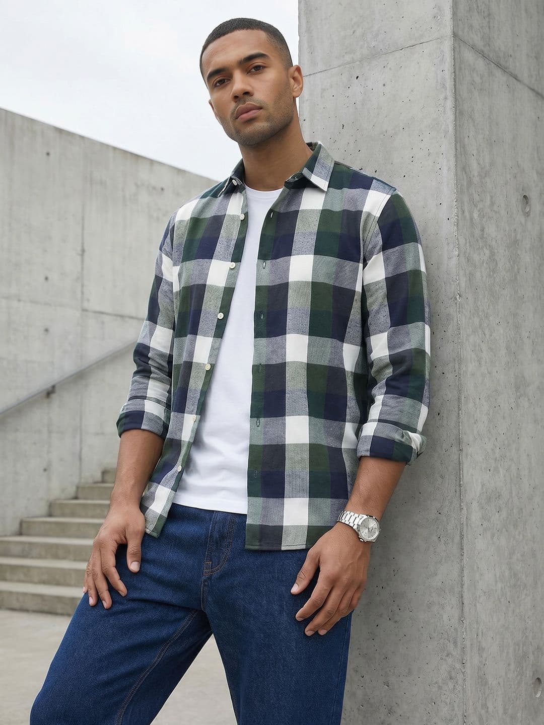 The Roadster Life Co. Checked Pure Cotton Casual Shirt - view 1