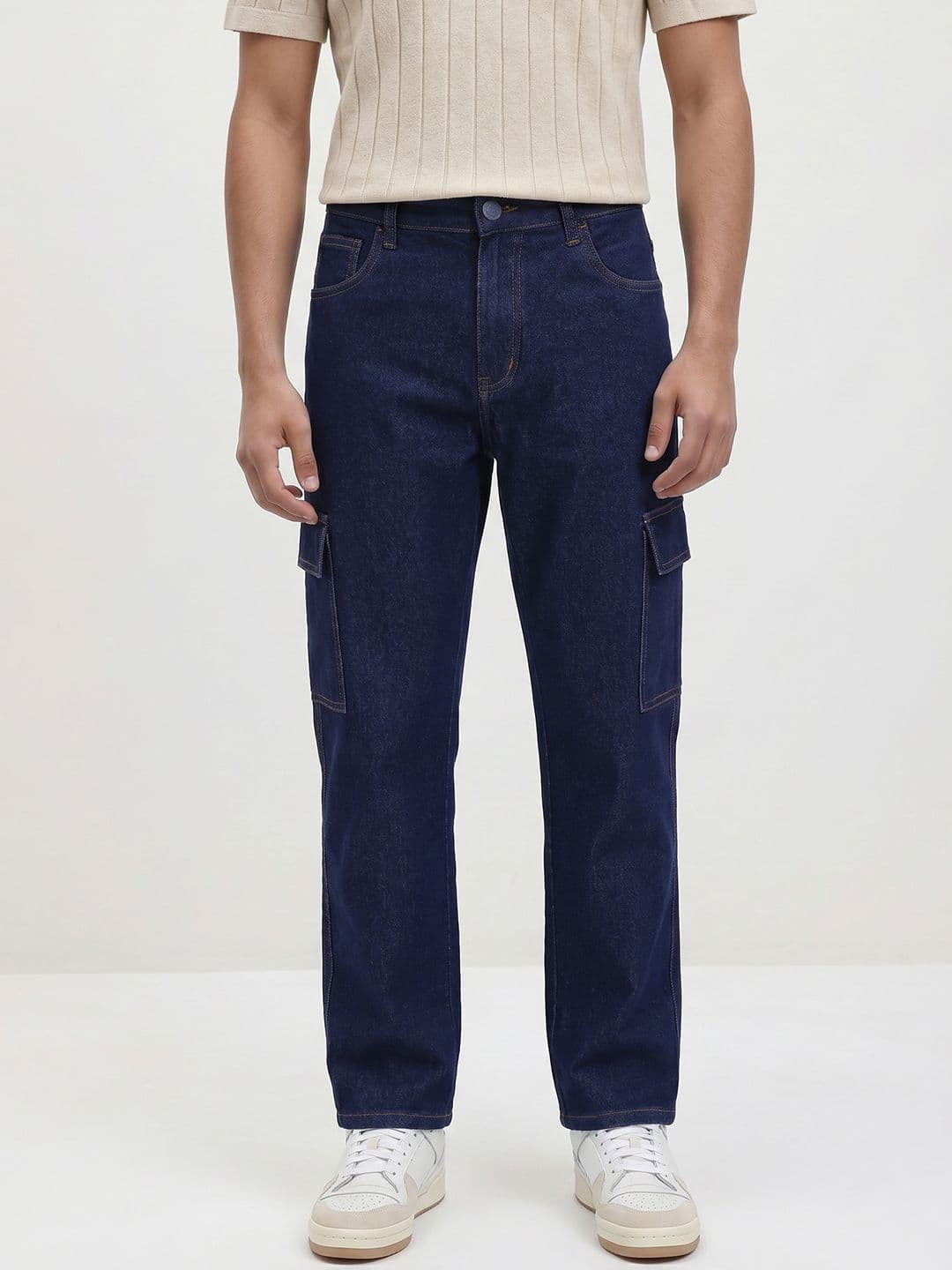 The Roadster Life Co. Men Relaxed Fit Cargo Style Stretchable Jeans - view 1
