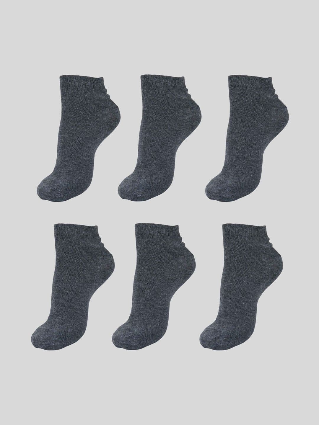 MJE Men Pack of 6 Cotton Blend Assorted Ankle Length Socks - view 1
