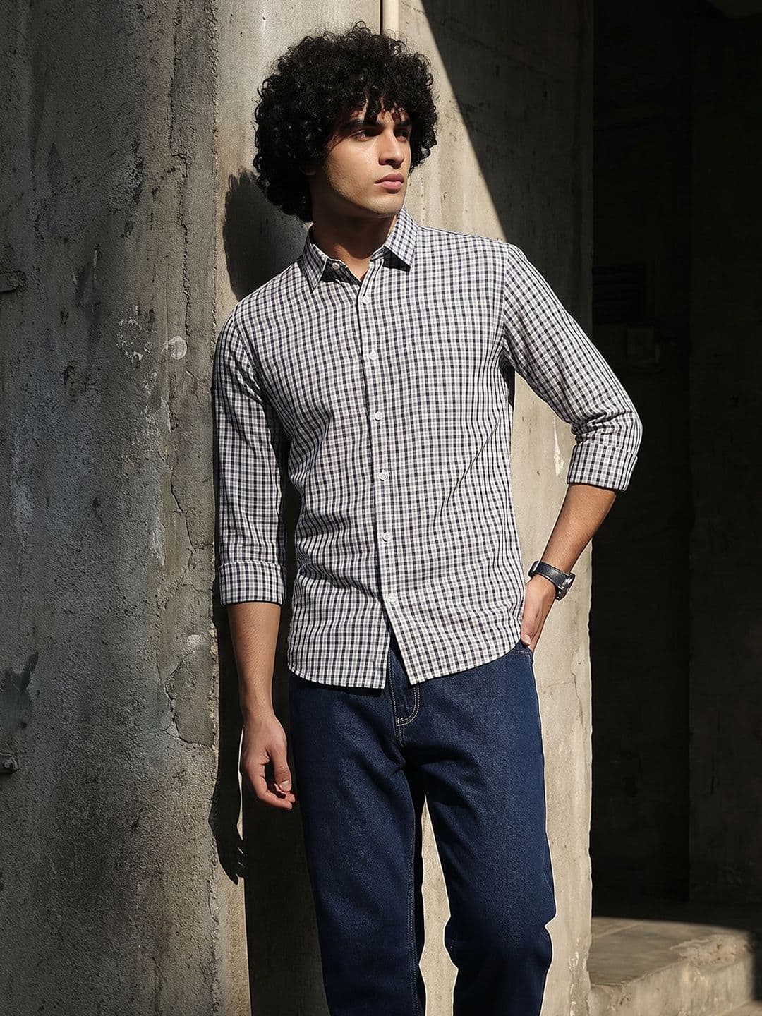 The Roadster Life Co. Checked Pure Cotton Casual Shirt - view 1