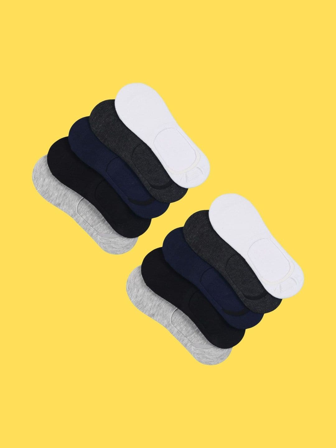 MJE Men Pack of 10 Cotton Blend Assorted Shoe Liners Socks - view 1