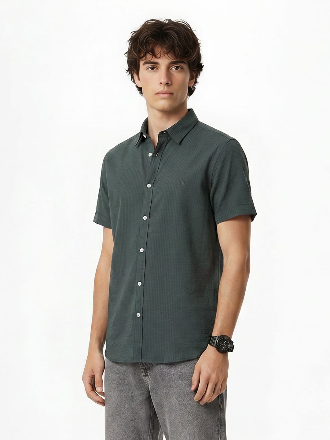 Aeropostale Premium Vertical Striped Pure Cotton Casual Shirt - view 1