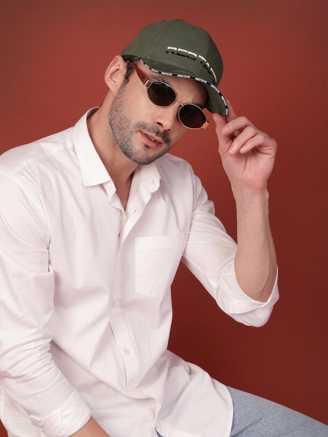 Red Tape Unisex Green Solid Cotton Twill Baseball Cap with Adjustable Strap - view 1