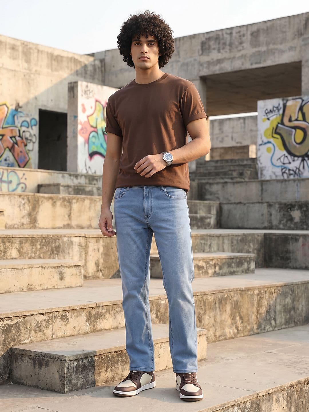 The Roadster Life Co. Men Straight Fit Stretchable Jeans - view 1
