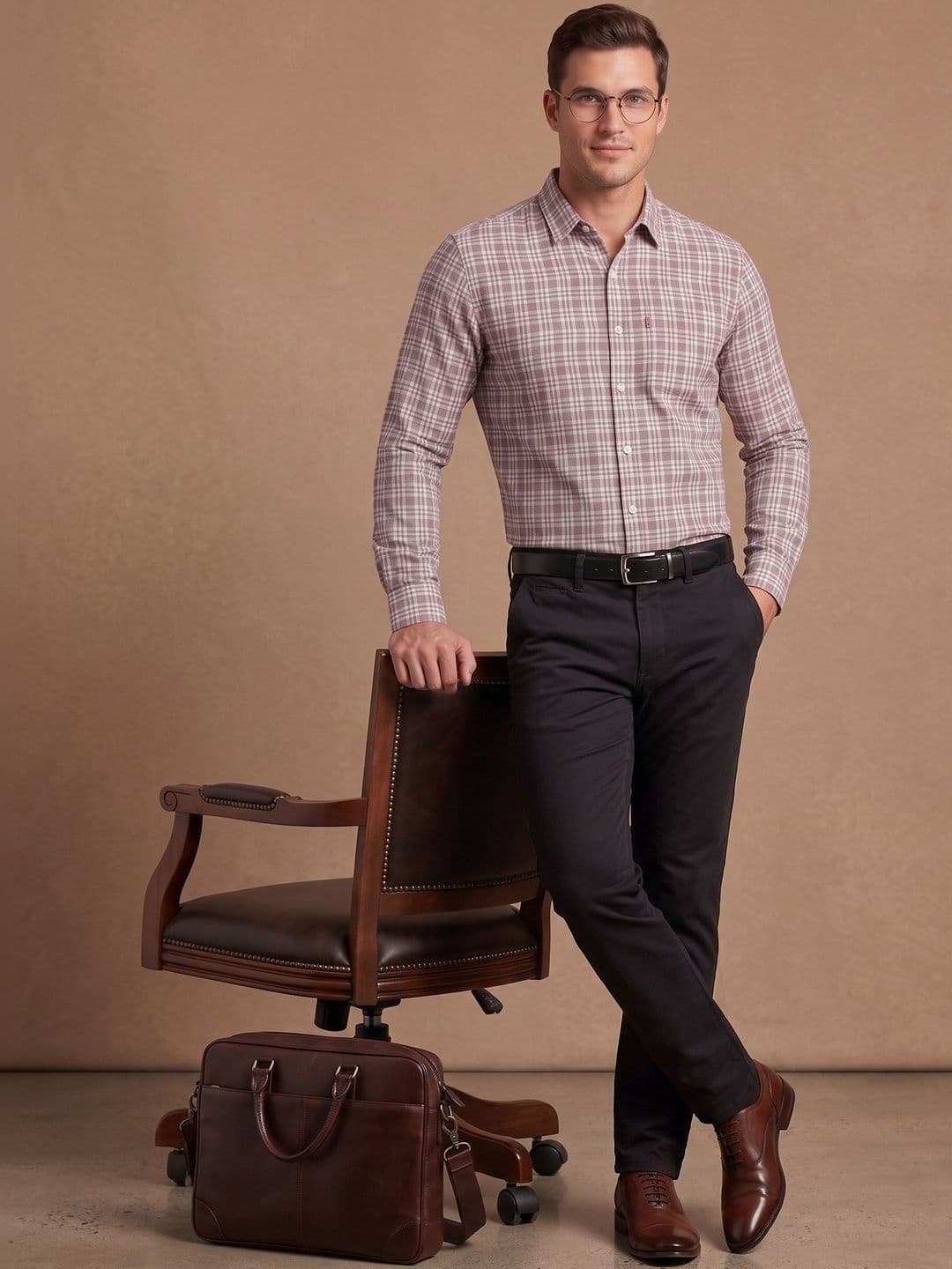 FOMO Men Slim Fit Tartan Checks Checked Casual Shirt - view 1